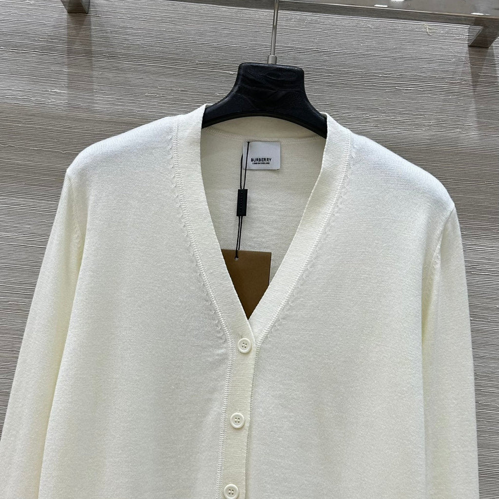 Bur 25 Cardigan Black And White Cashmere