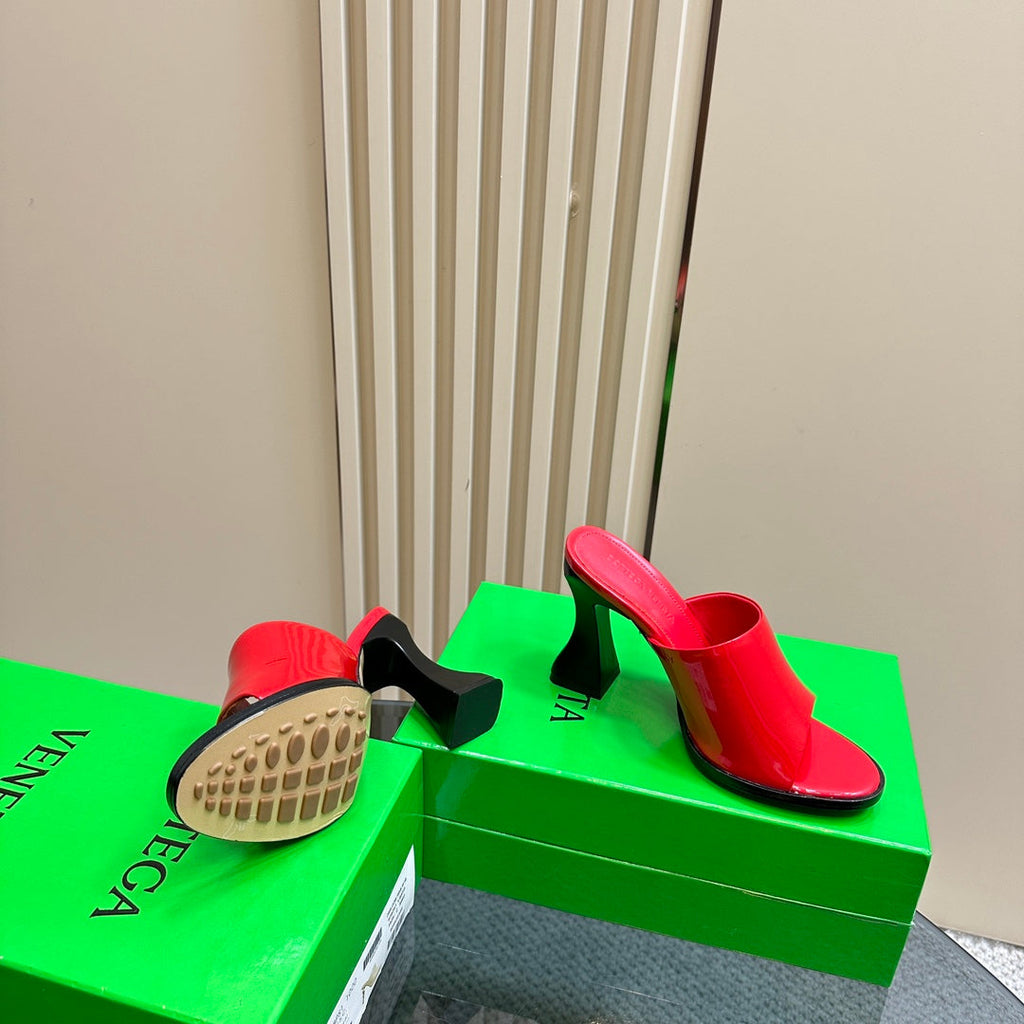 BV 26s High Mule 9.5cm Red Calfskin