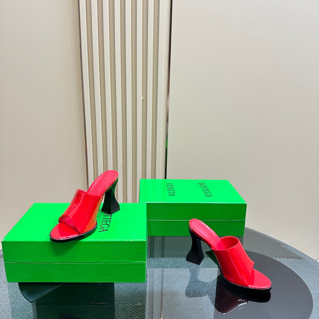BV 26s High Mule 9.5cm Red Calfskin