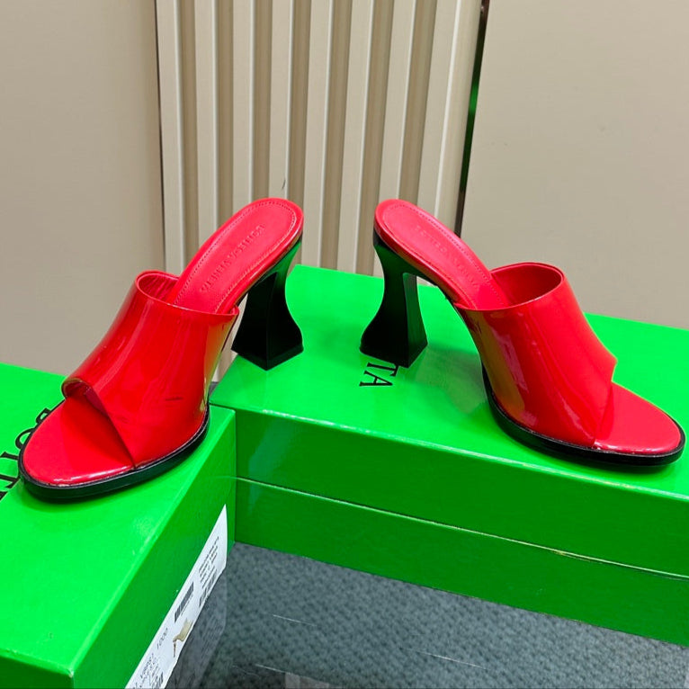 BV 26s High Mule 9.5cm Red Calfskin