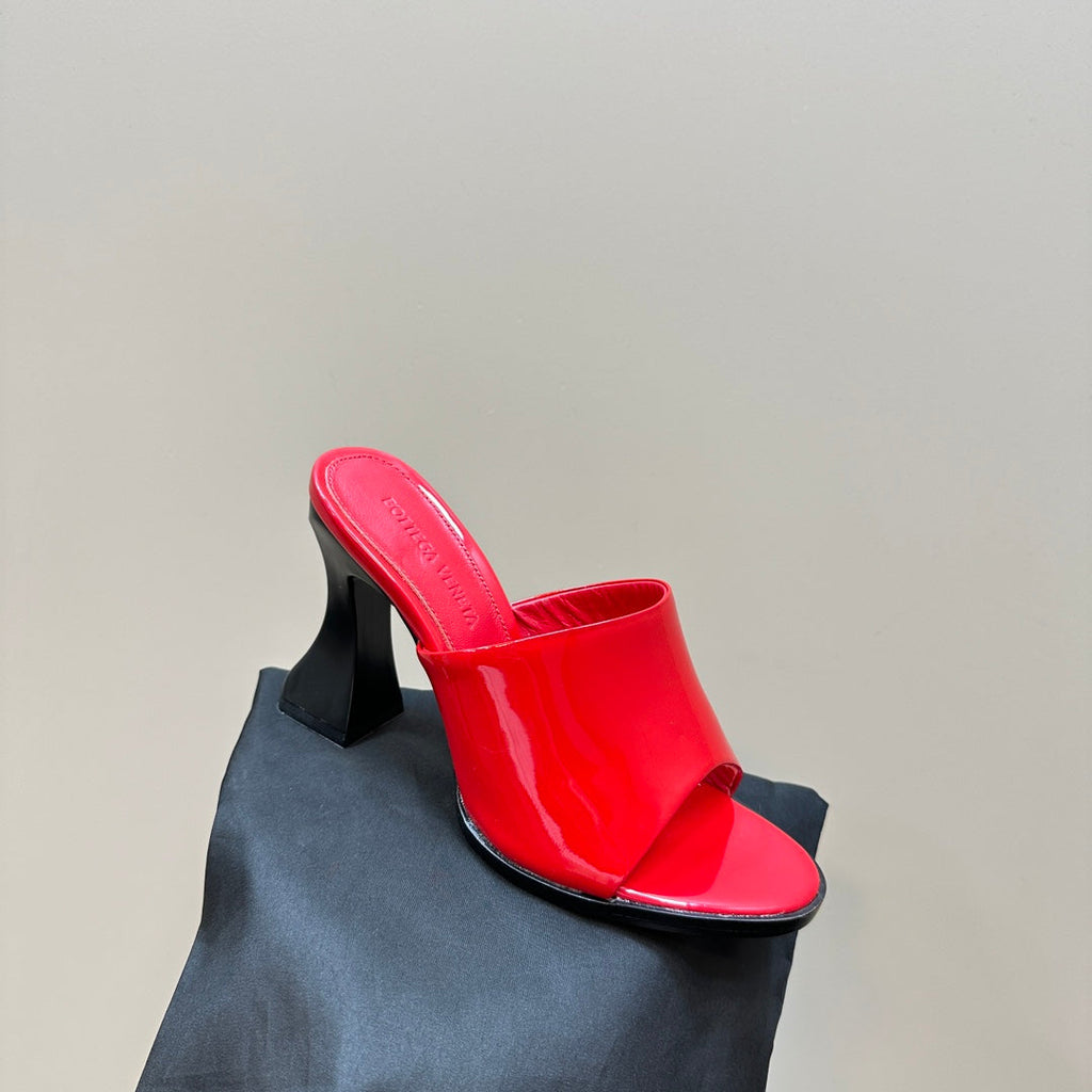 BV 26s High Mule 9.5cm Red Calfskin