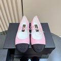 CC 25 Mary Jane Flat Pink Leather with Fabric 239408