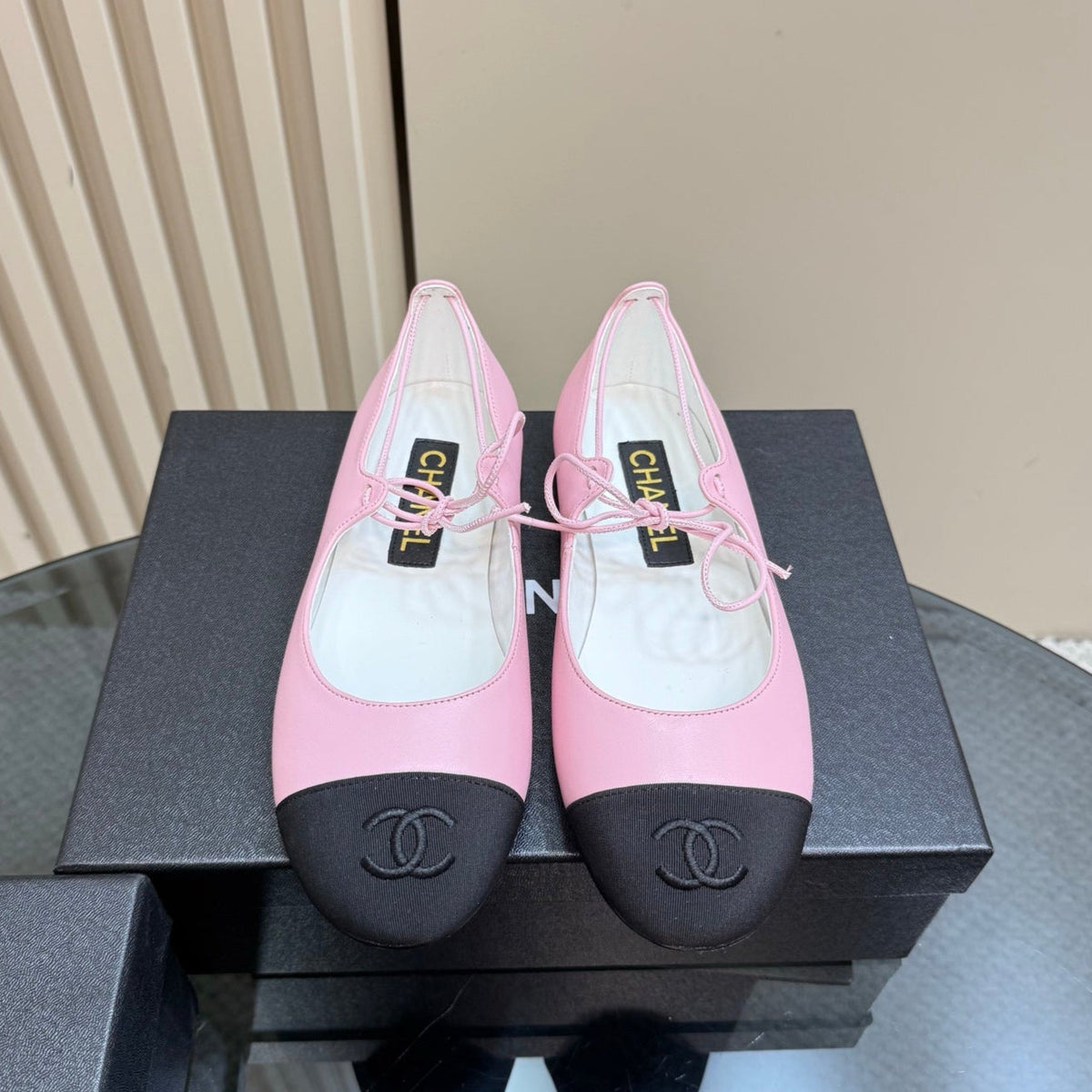 CC 25 Mary Jane Flat Pink Leather with Fabric 239408