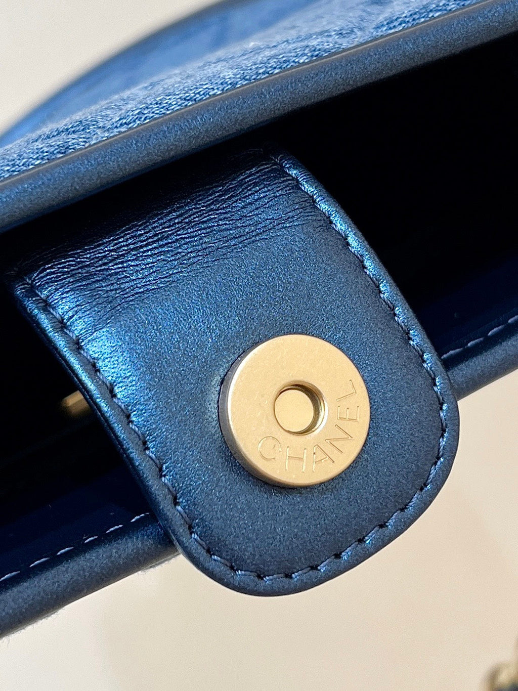 CC 24S AS4532 Shoulder Bag 22cm Blue Denim Light GHW