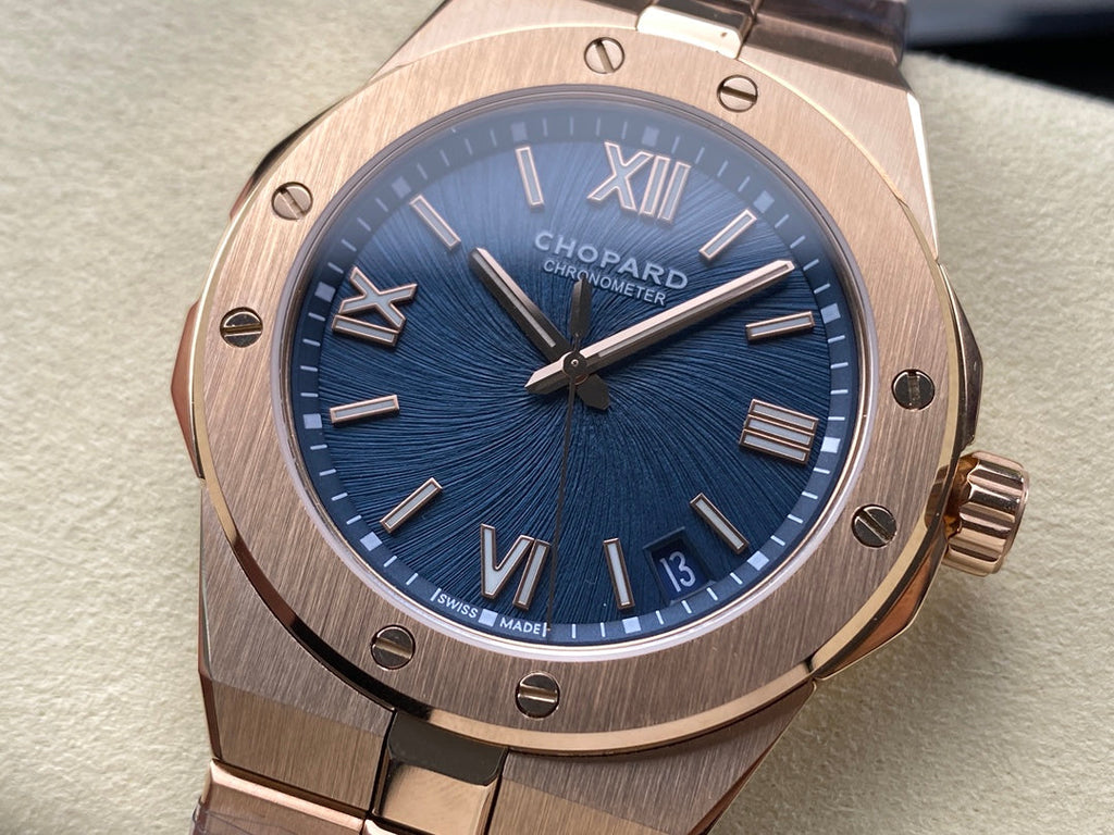 Alpine Eagle 41mm Pink Gold Blue Dial