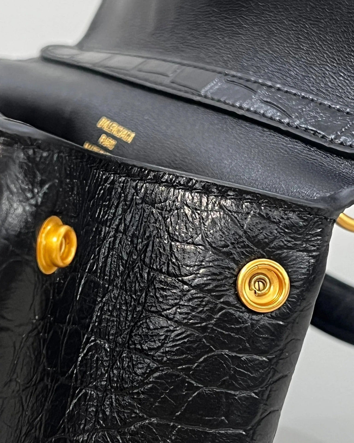 Balenciaga Large Rodeo Bag 40 Black Crocodile Skin Gold Hardware