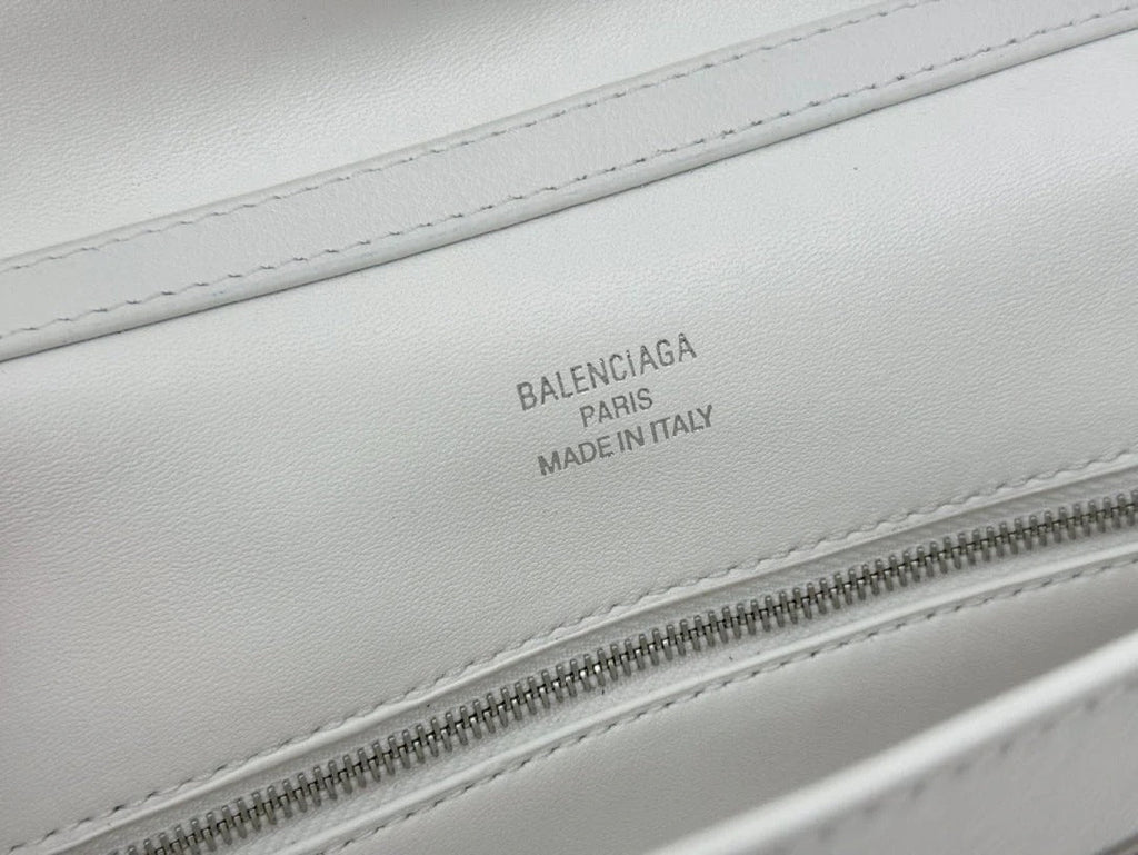 Balenciaga Mini Bag 22 White Calfskin Sliver Hardware