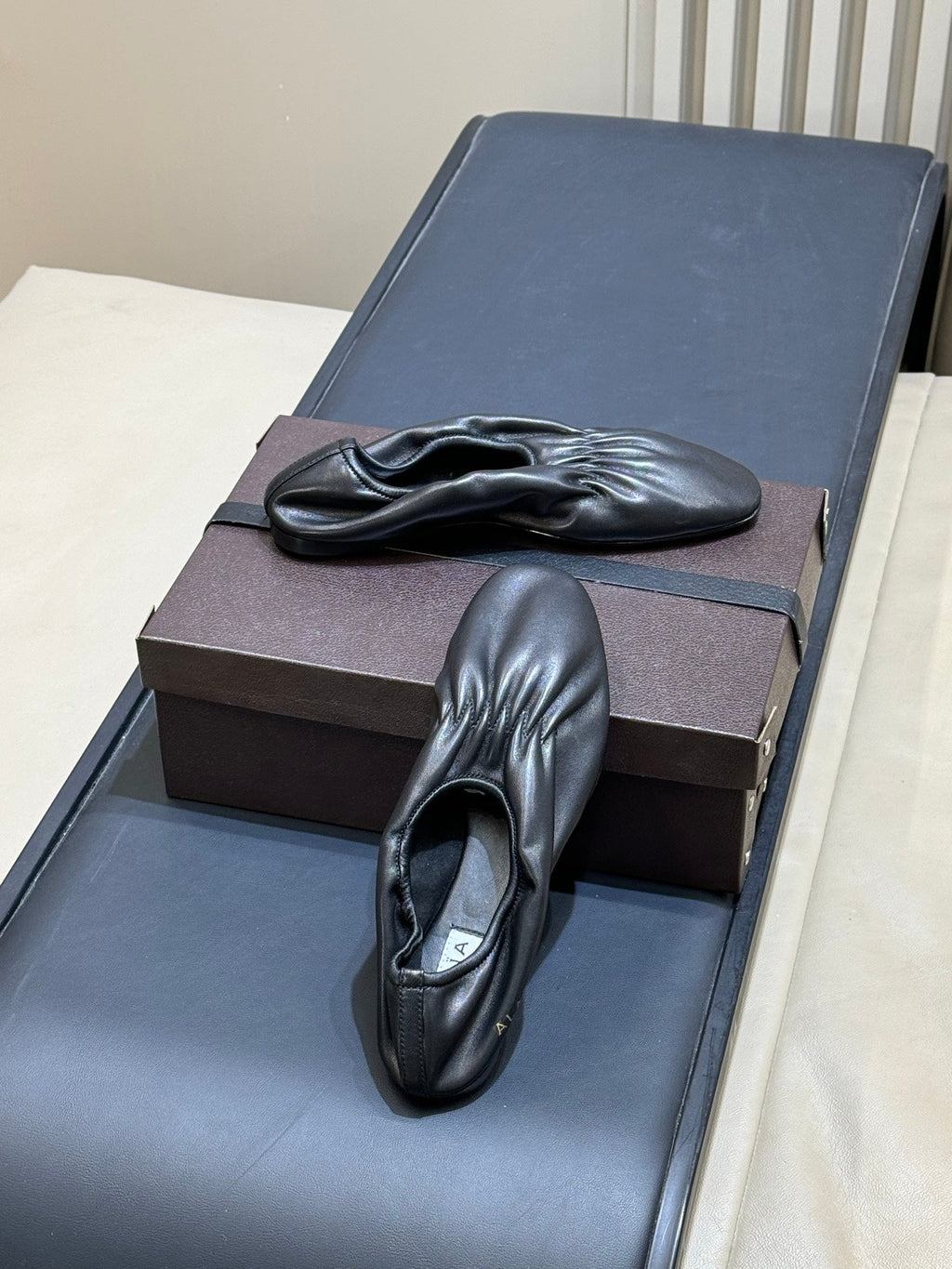 Alaia 26 Ballet Flats Black Lambskin 621732