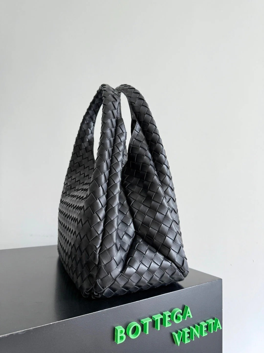 BV 2026 Campana Shoulder Bag 39cm Black Leather