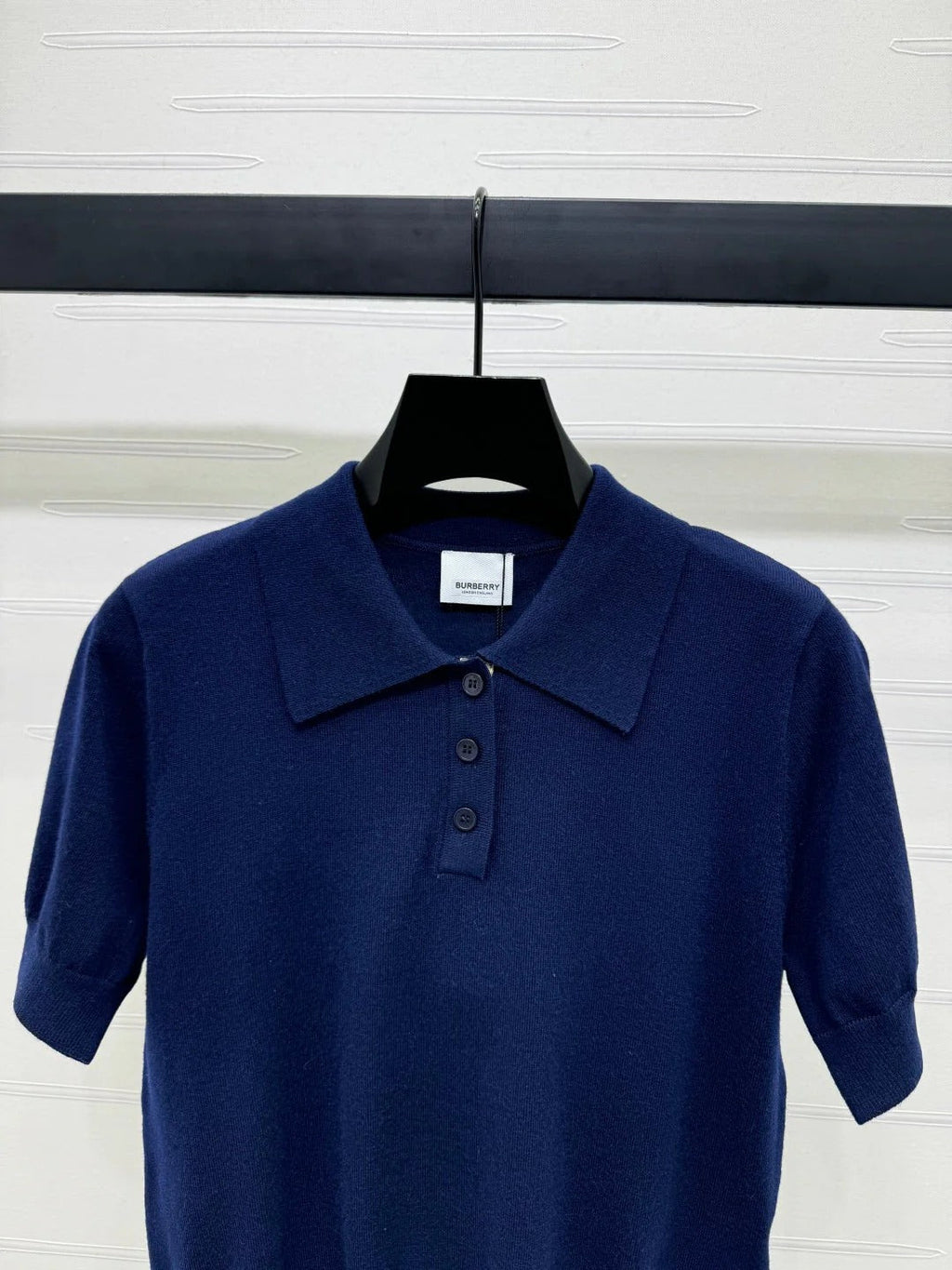 BURBERRY SHORT-SLEEVE KNITTED POLO SHIRT 274845