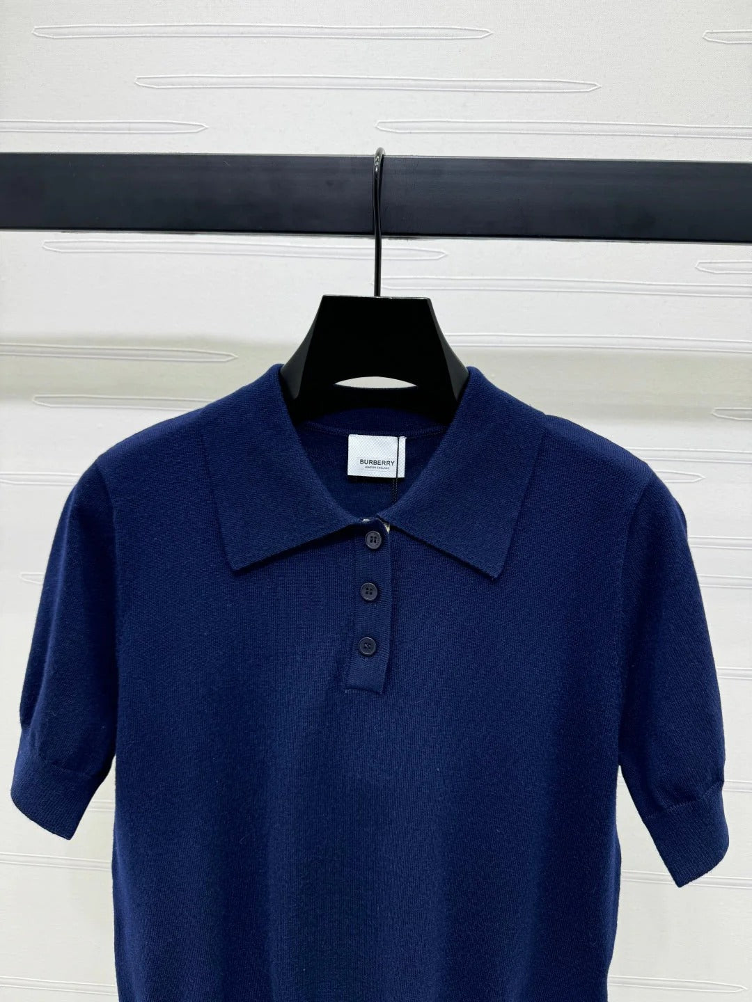 BURBERRY SHORT-SLEEVE KNITTED POLO SHIRT 274845