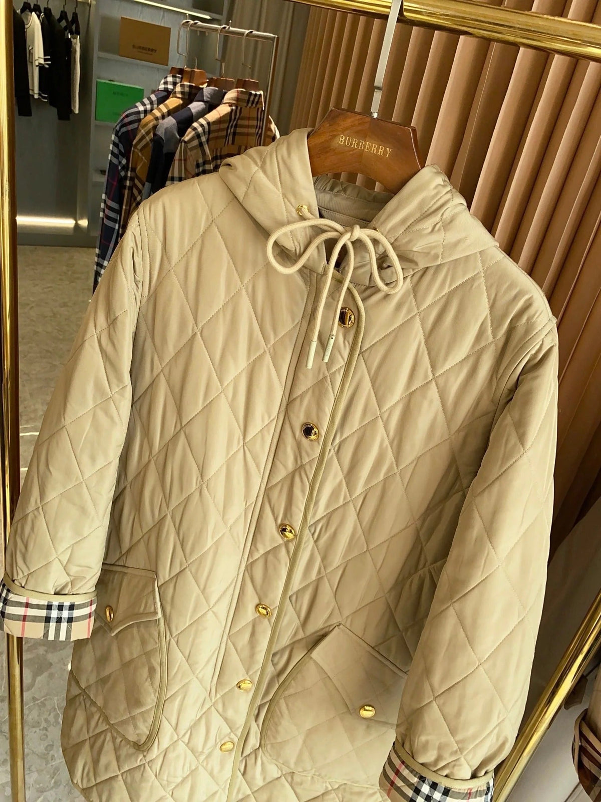 BURBERRY 25S LONG HOODED COAT 062