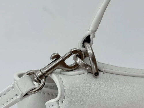 Balenciaga Mini Bag 22 White Calfskin Sliver Hardware