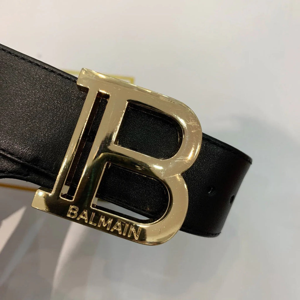 BALMAIN 25S THIN STRAP HIGH HEELS 105MM IN BLACK CALFSKIN GOLD HARDWARE