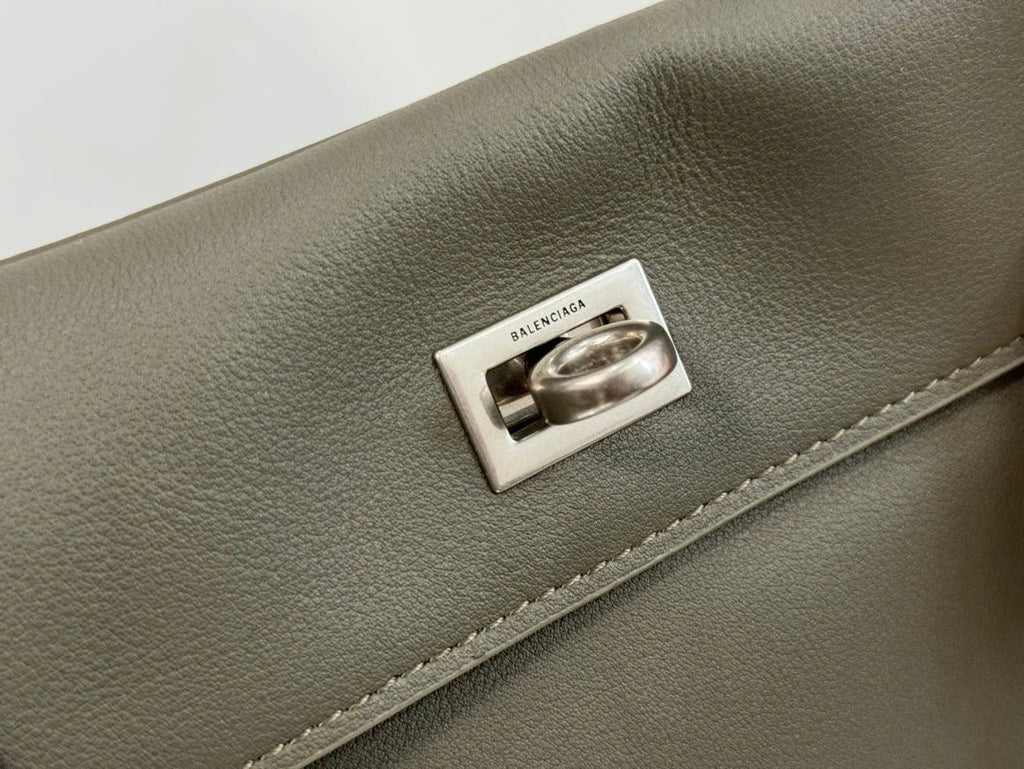 Balenciaga Medium Rodeo Bag 35 Olive Green Caflskin Sliver Hardware