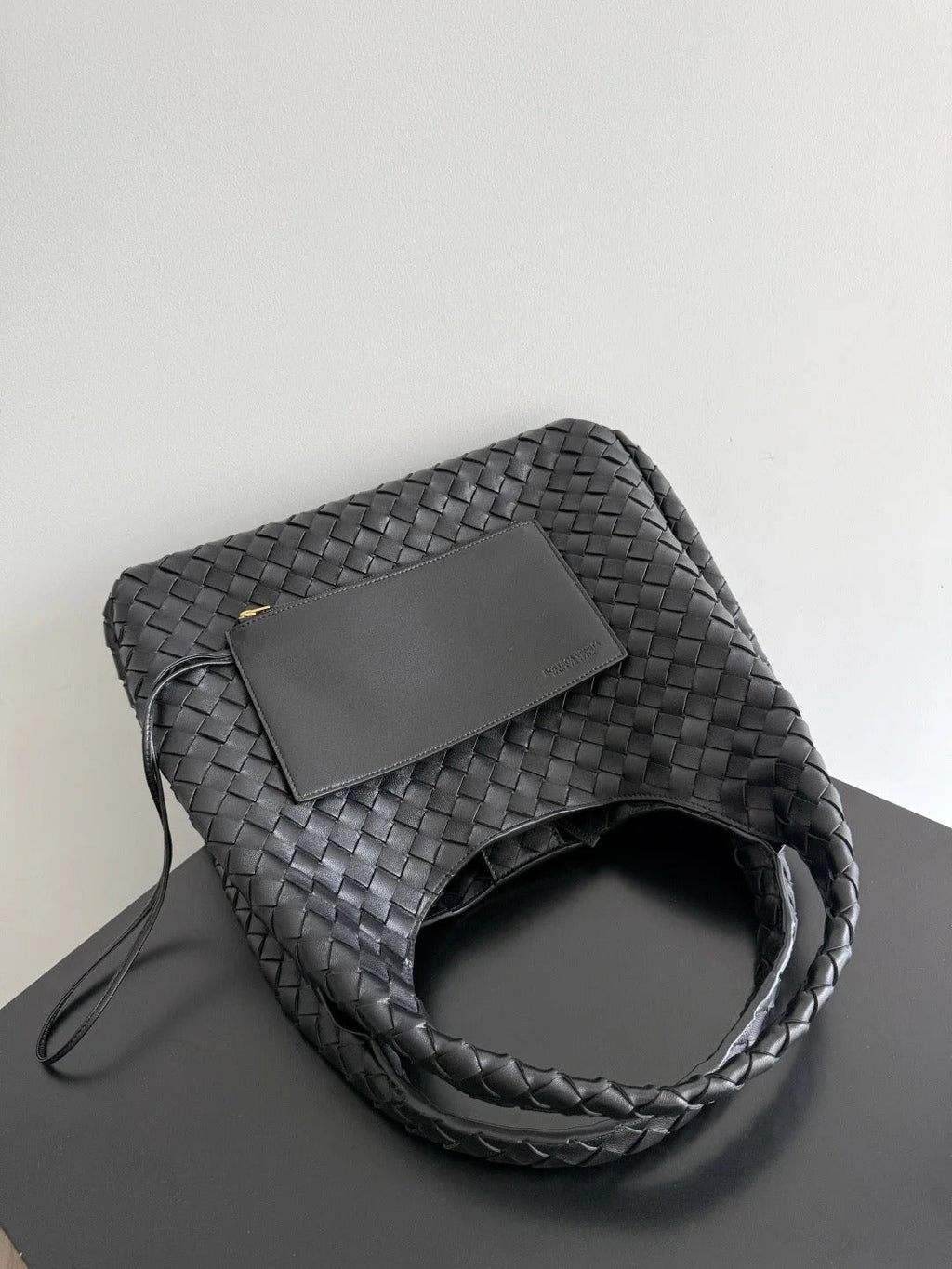 BV 2026 Campana Shoulder Bag 39cm Black Leather