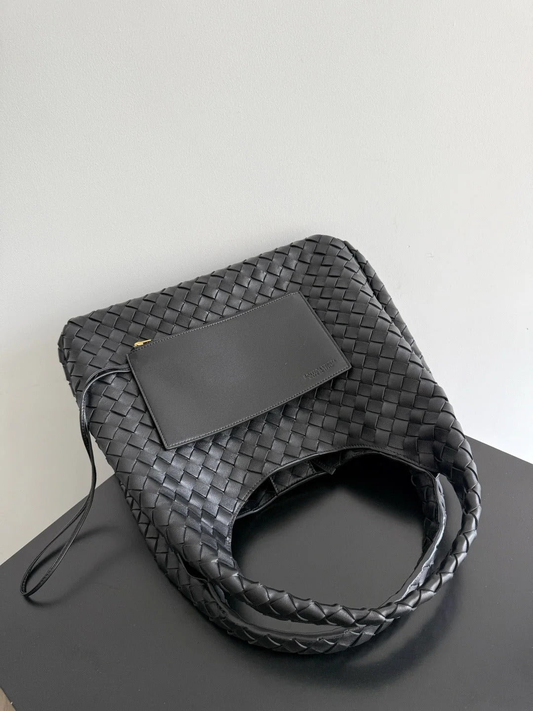BV 2026 Campana Shoulder Bag 39cm Black Leather