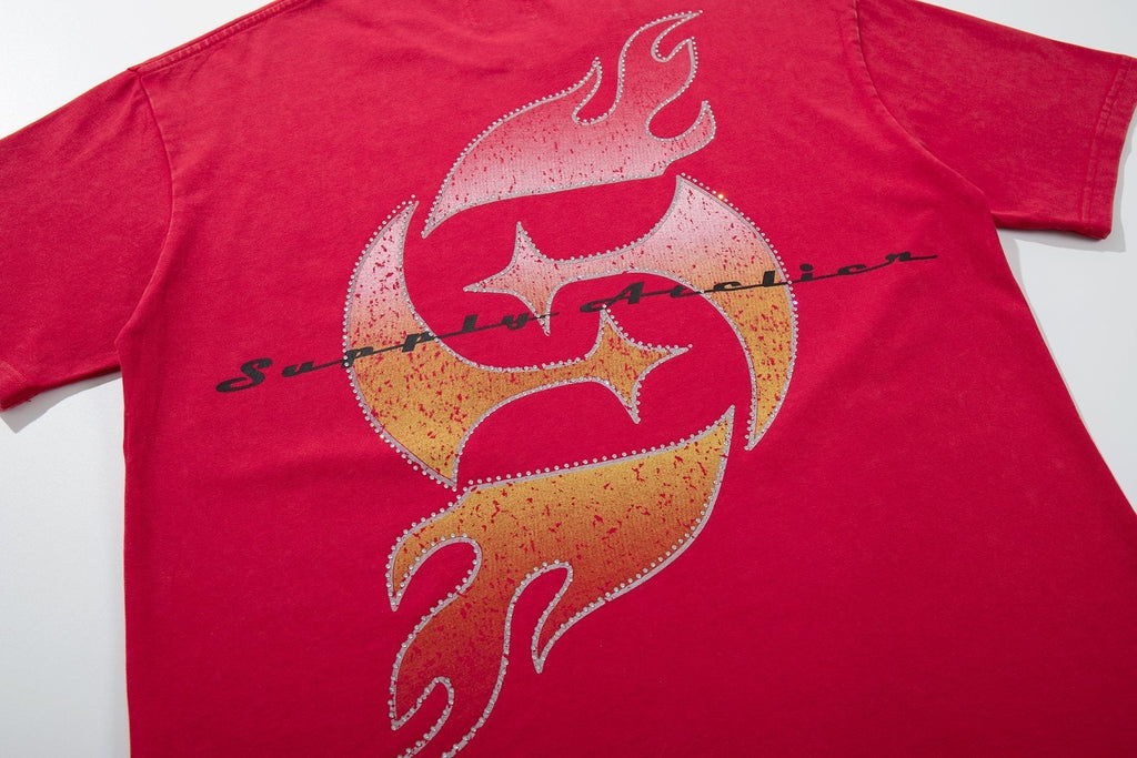 SUPPLY TEE Heaven Angel Flame Graphic T-Shirt
