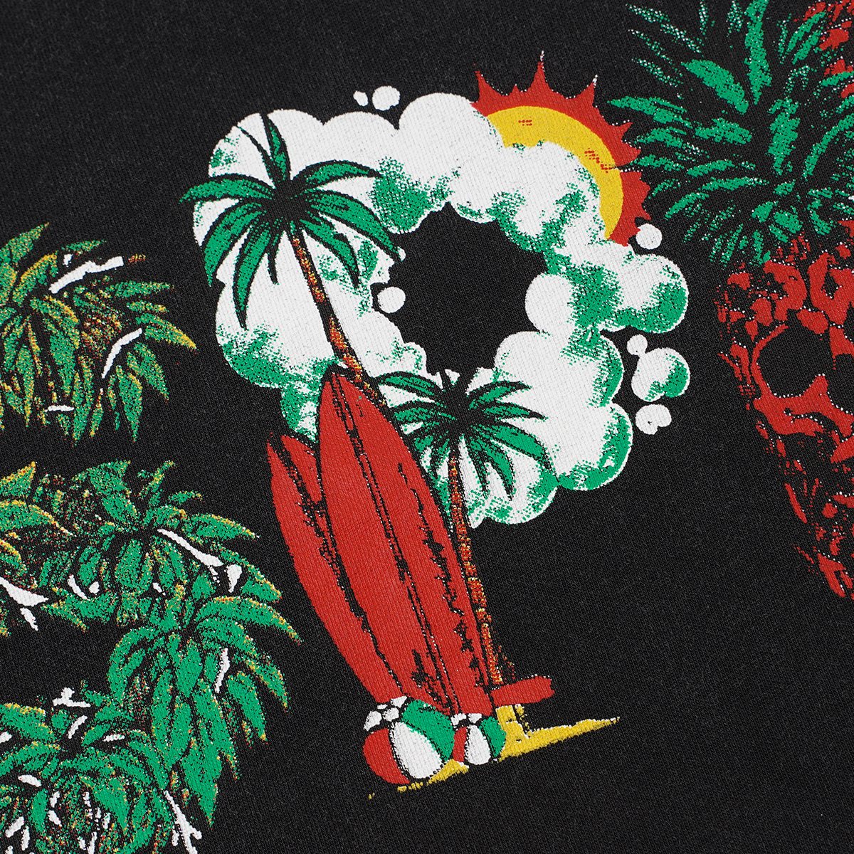 Godspeed Tropical Skull Wave Graphic T-Shirt