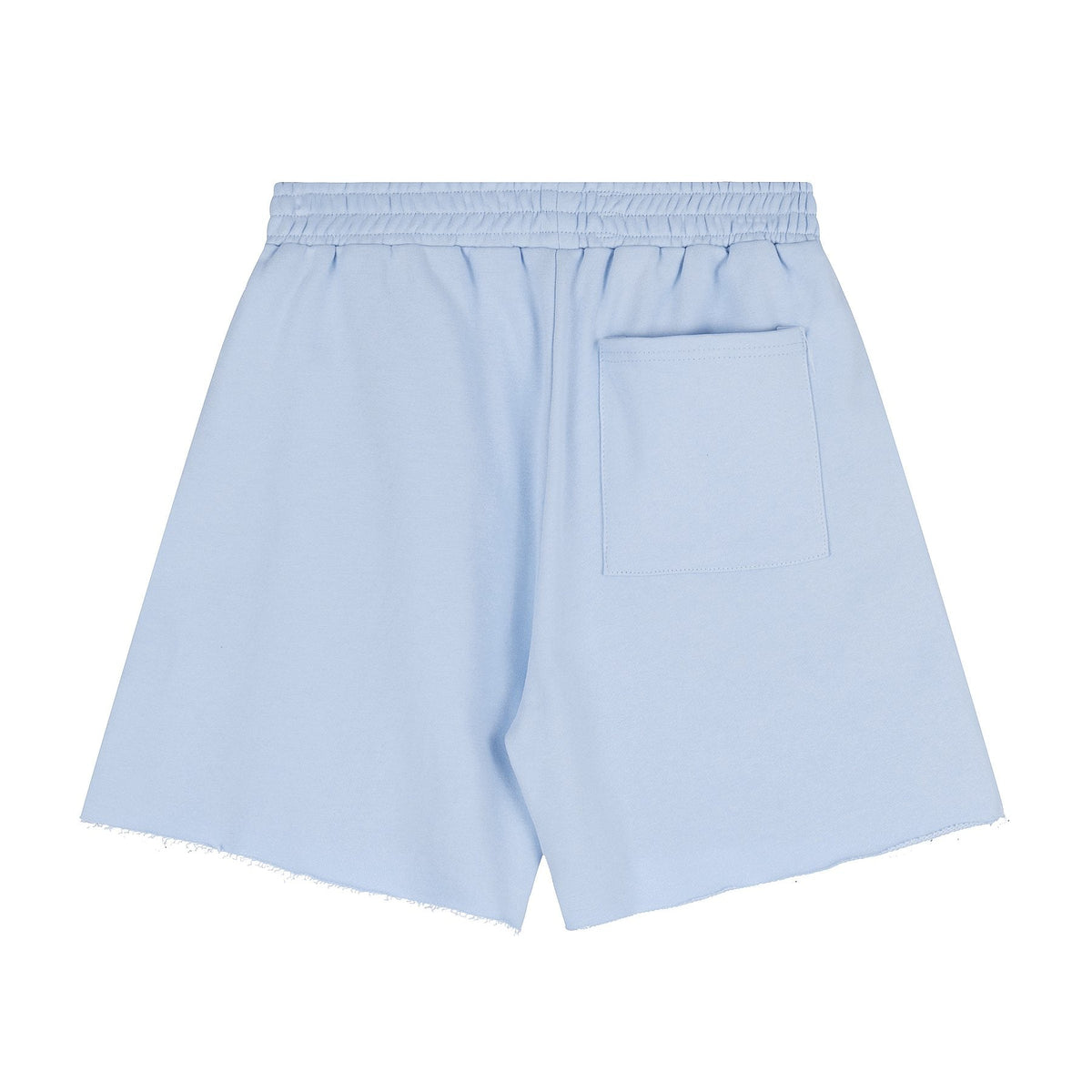 Sp5der Curved Wordmark Raw-Hem Shorts