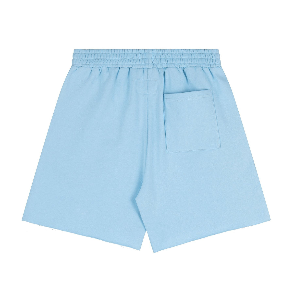 Sp5der Curved Wordmark Raw-Hem Shorts