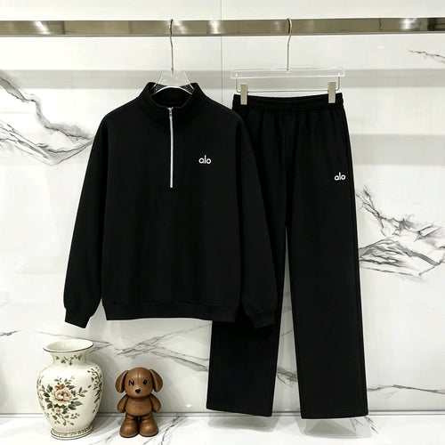 alo K503 Half-Zip Sweatshirt & Sweatpants Matching Set