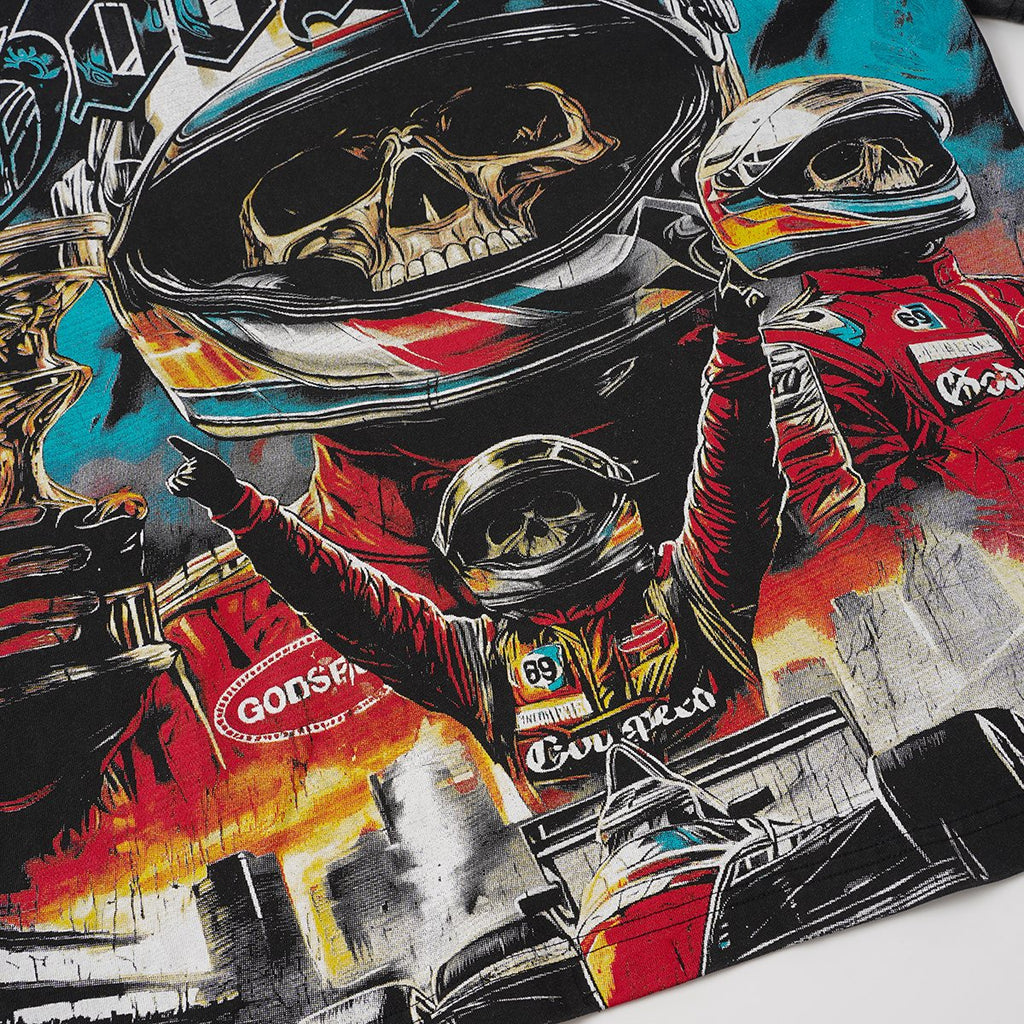 Godspeed Racing Skull Skateboarder Graphic T-Shirt