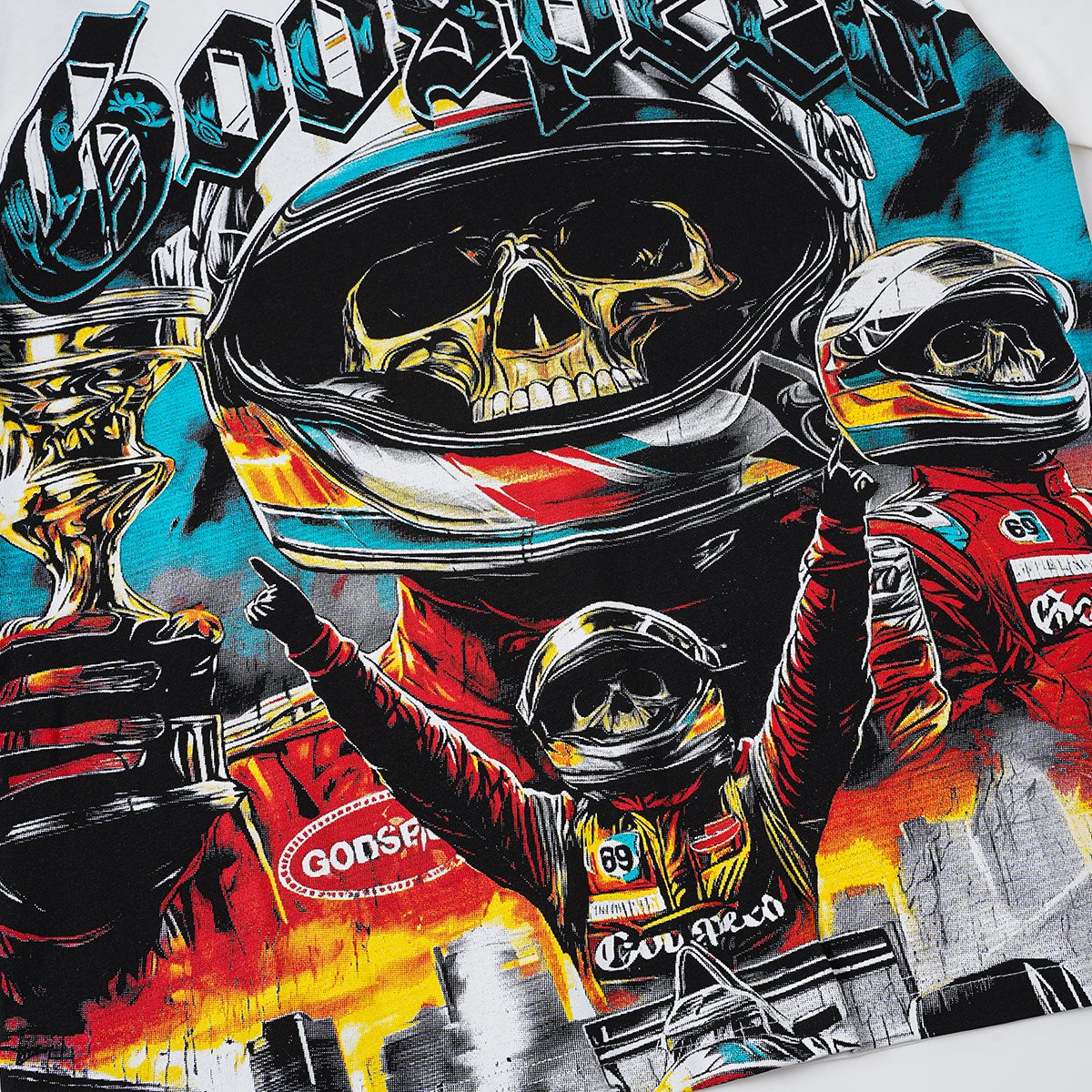 Godspeed Racing Skull Skateboarder Graphic T-Shirt