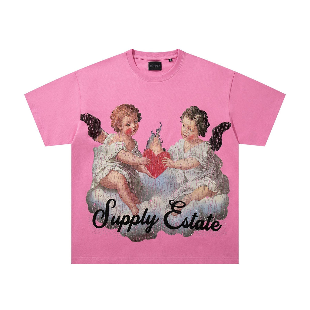SUPPLY TEE Cherub Flame Graphic T-Shirt