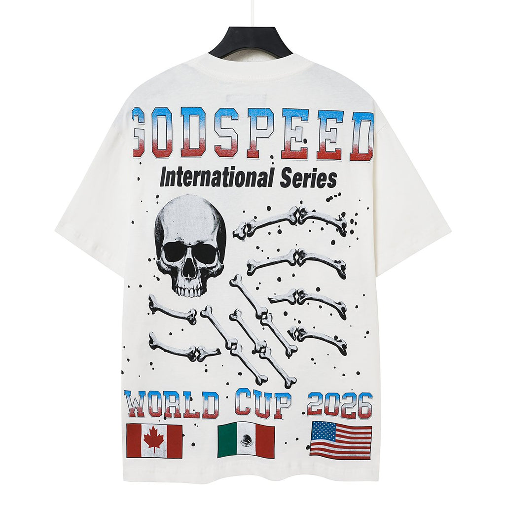Godspeed World Cup 2026 Skull Globe T-Shirt