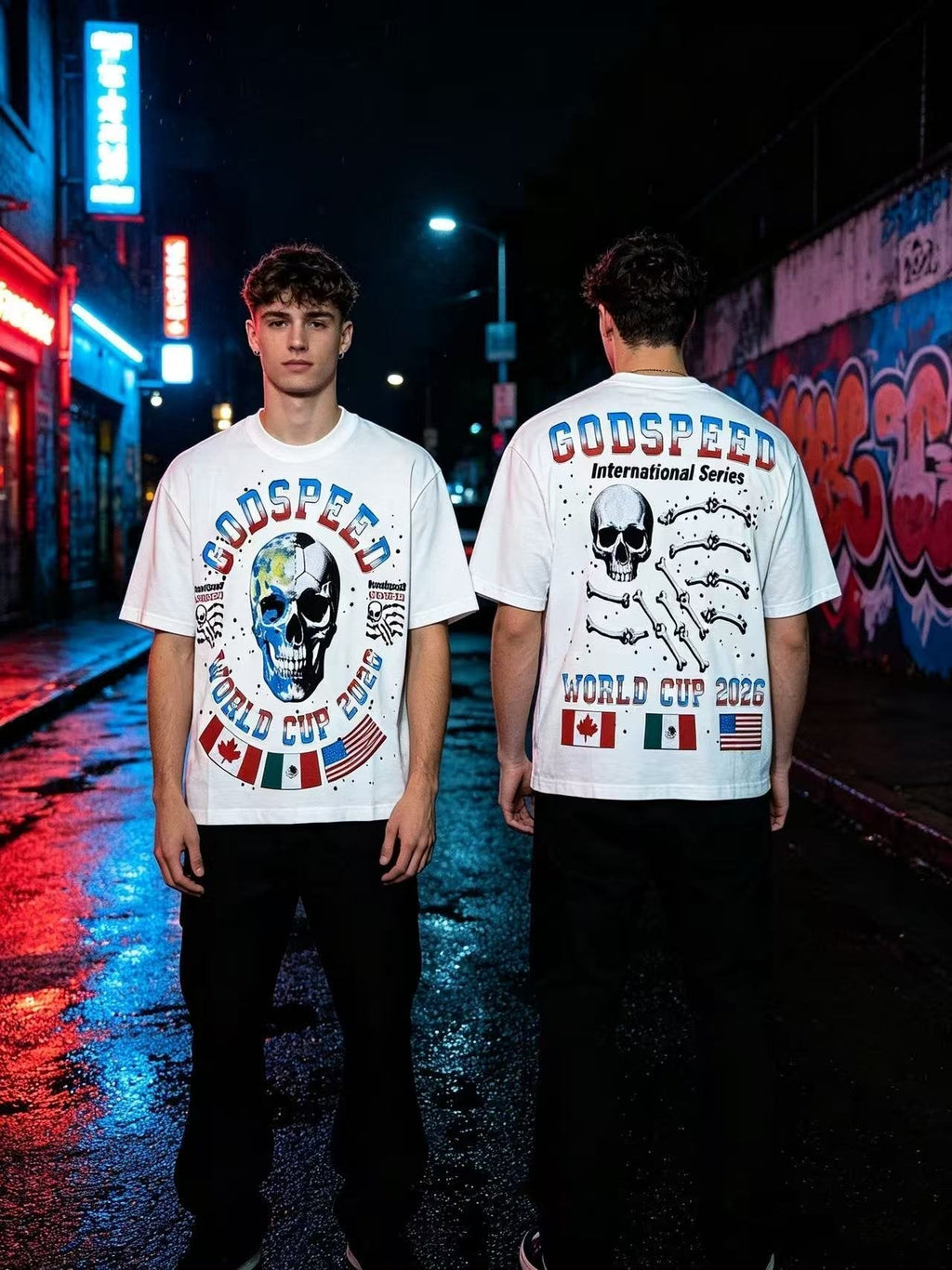 Godspeed World Cup 2026 Skull Globe T-Shirt