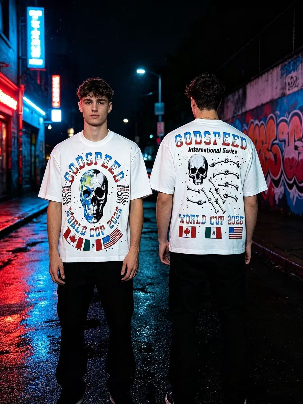 Godspeed World Cup 2026 Skull Globe T-Shirt