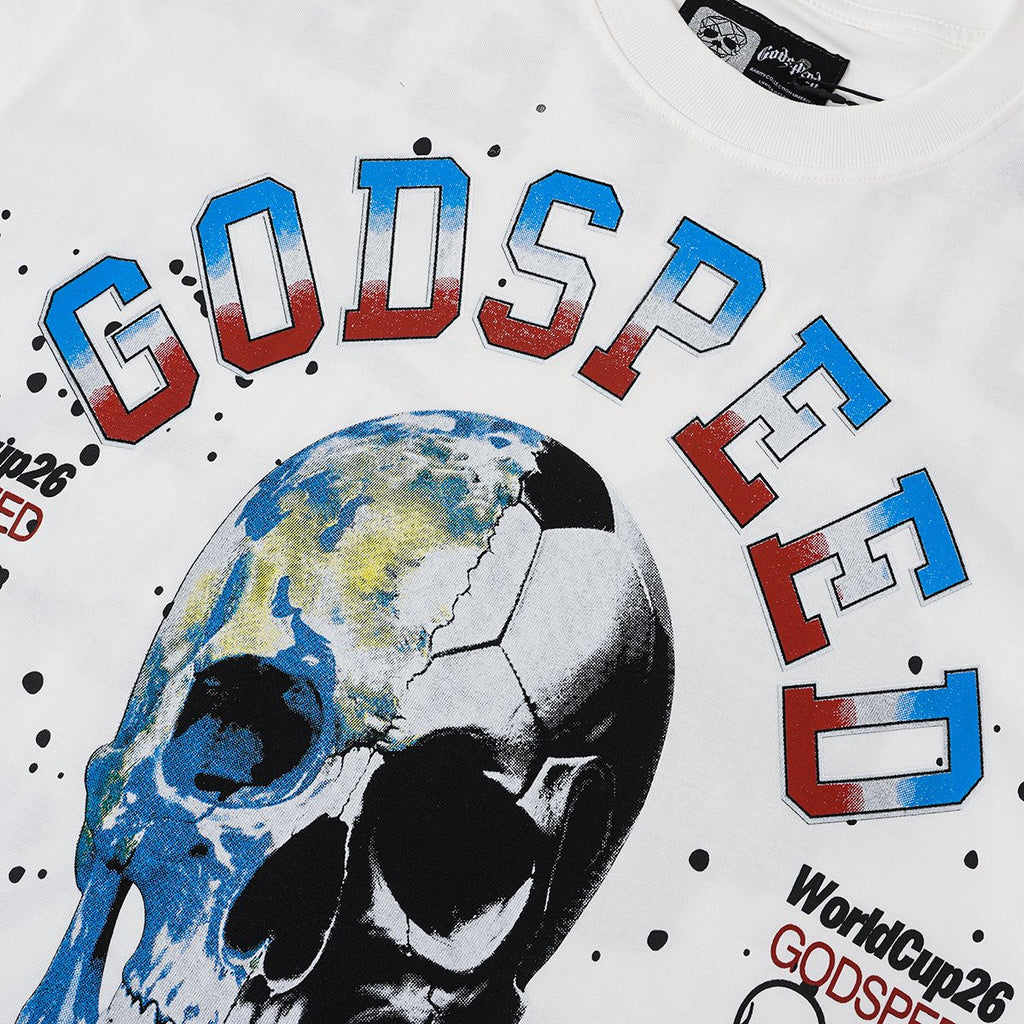 Godspeed World Cup 2026 Skull Globe T-Shirt