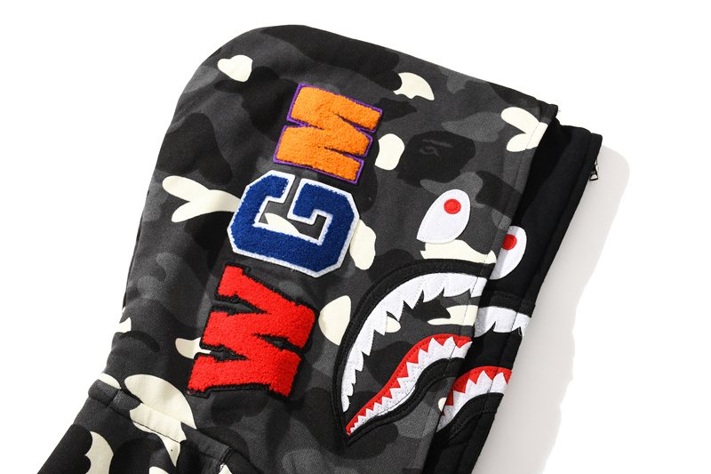 BAPE Shark Camo Full-Zip Hoodie