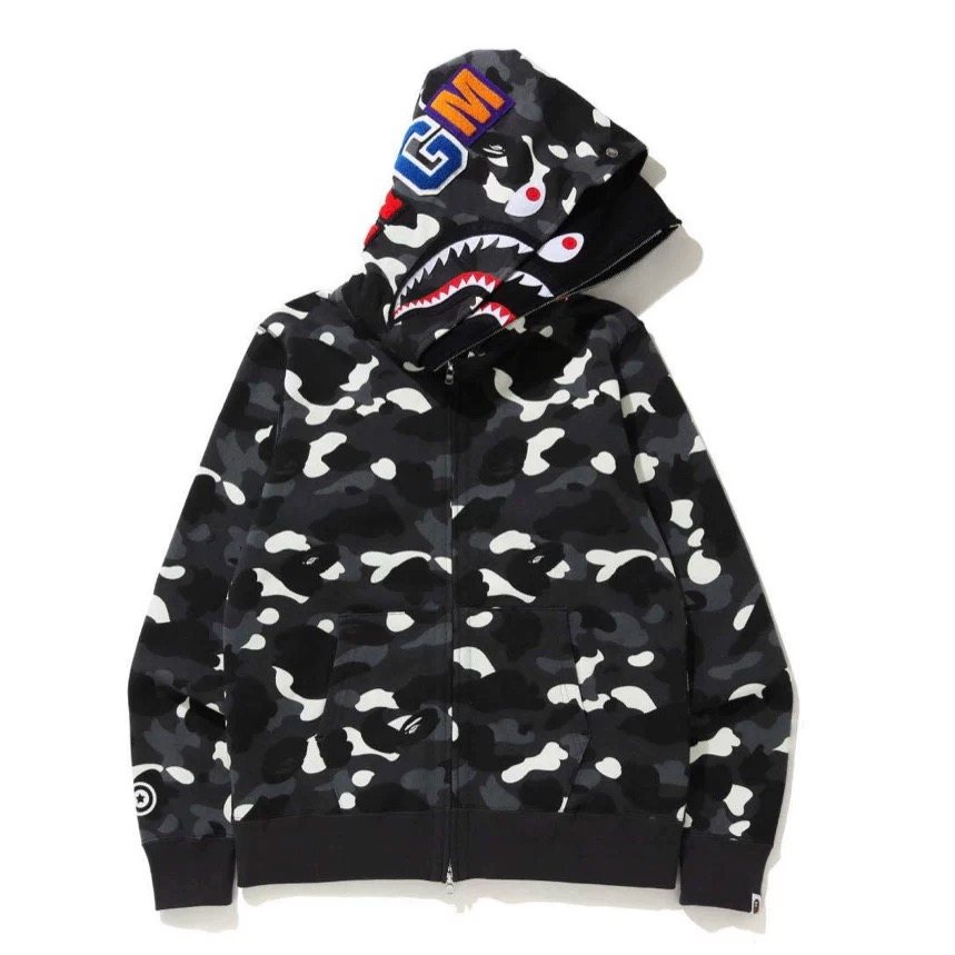 BAPE Shark Camo Full-Zip Hoodie