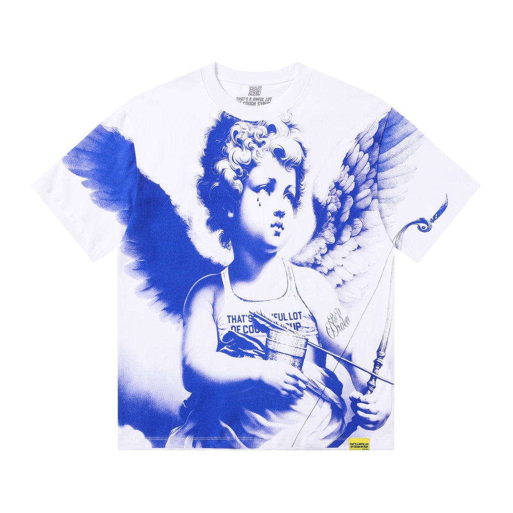 THAT'S A AWFUL LOT OF COUGH SYRUP Angel Gothic Text Graphic T-Shirt