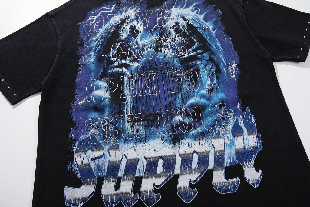 SUPPLY TEE Holy Spirit Rhinestone Graphic T-Shirt