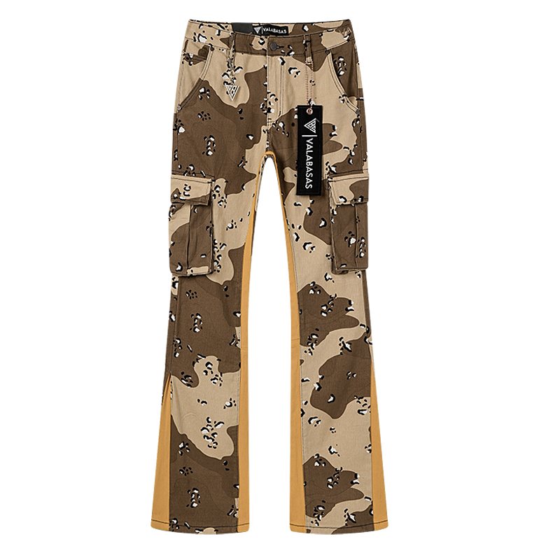 VALABASAS Camo Flared Cargo Pants