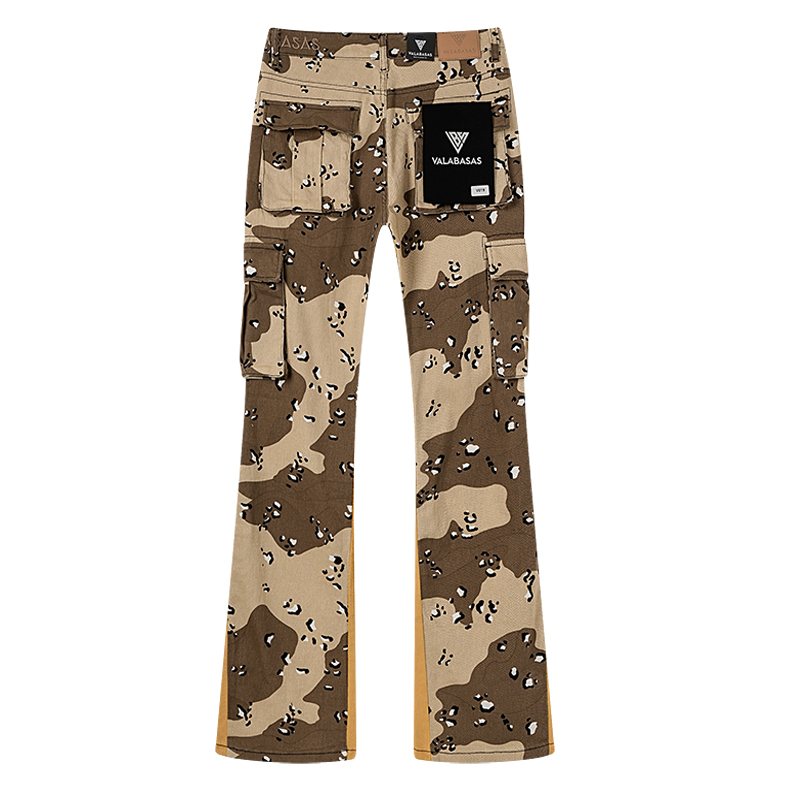 VALABASAS Camo Flared Cargo Pants