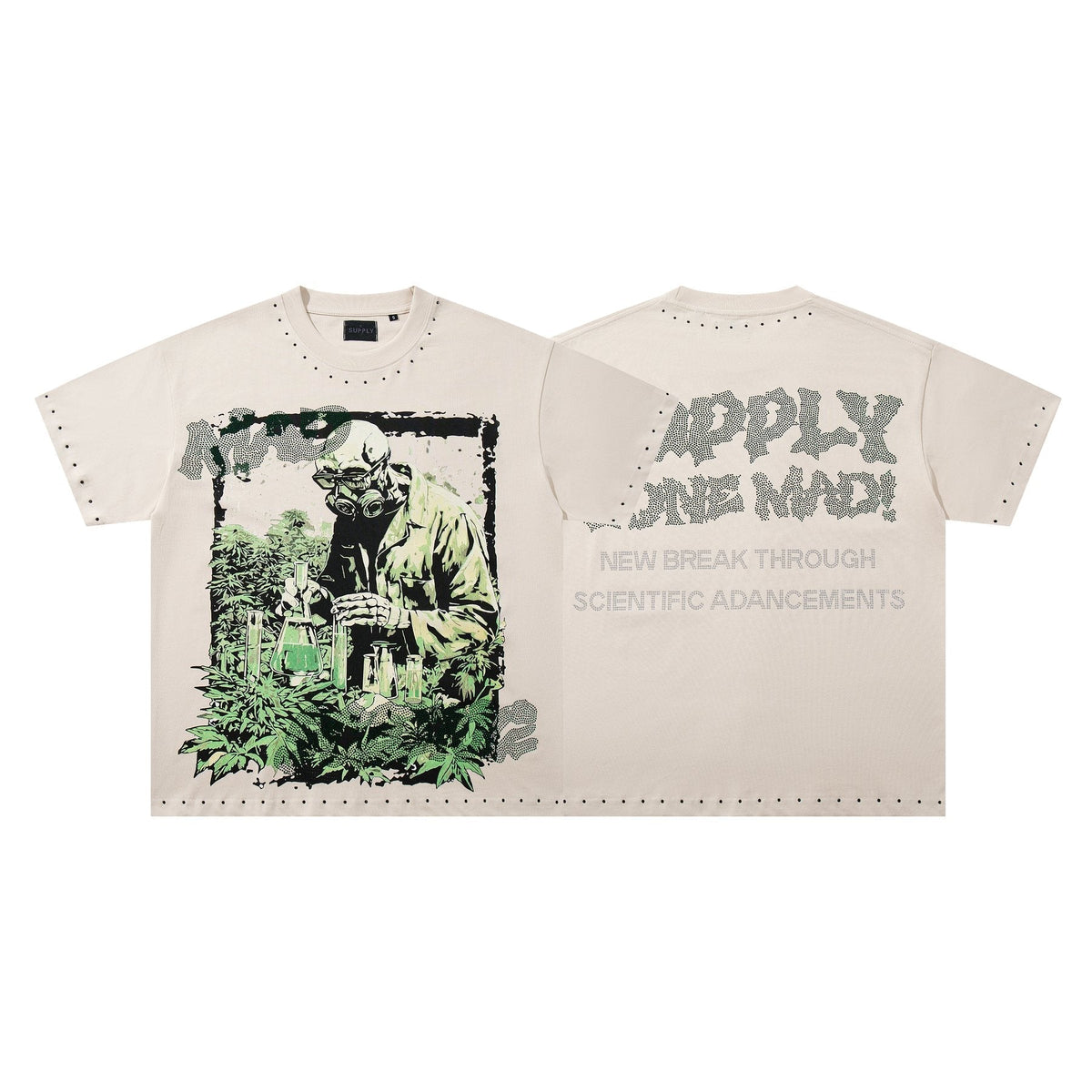 SUPPLY TEE Scientist Lab Studded Graphic T-Shirt