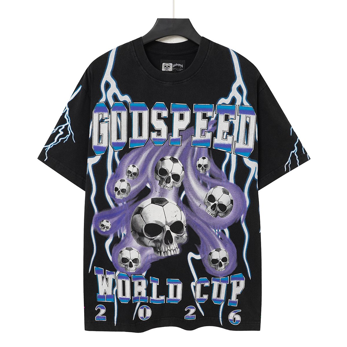 Godspeed World Cup 2026 Skull Soccer Graphic T-Shirt