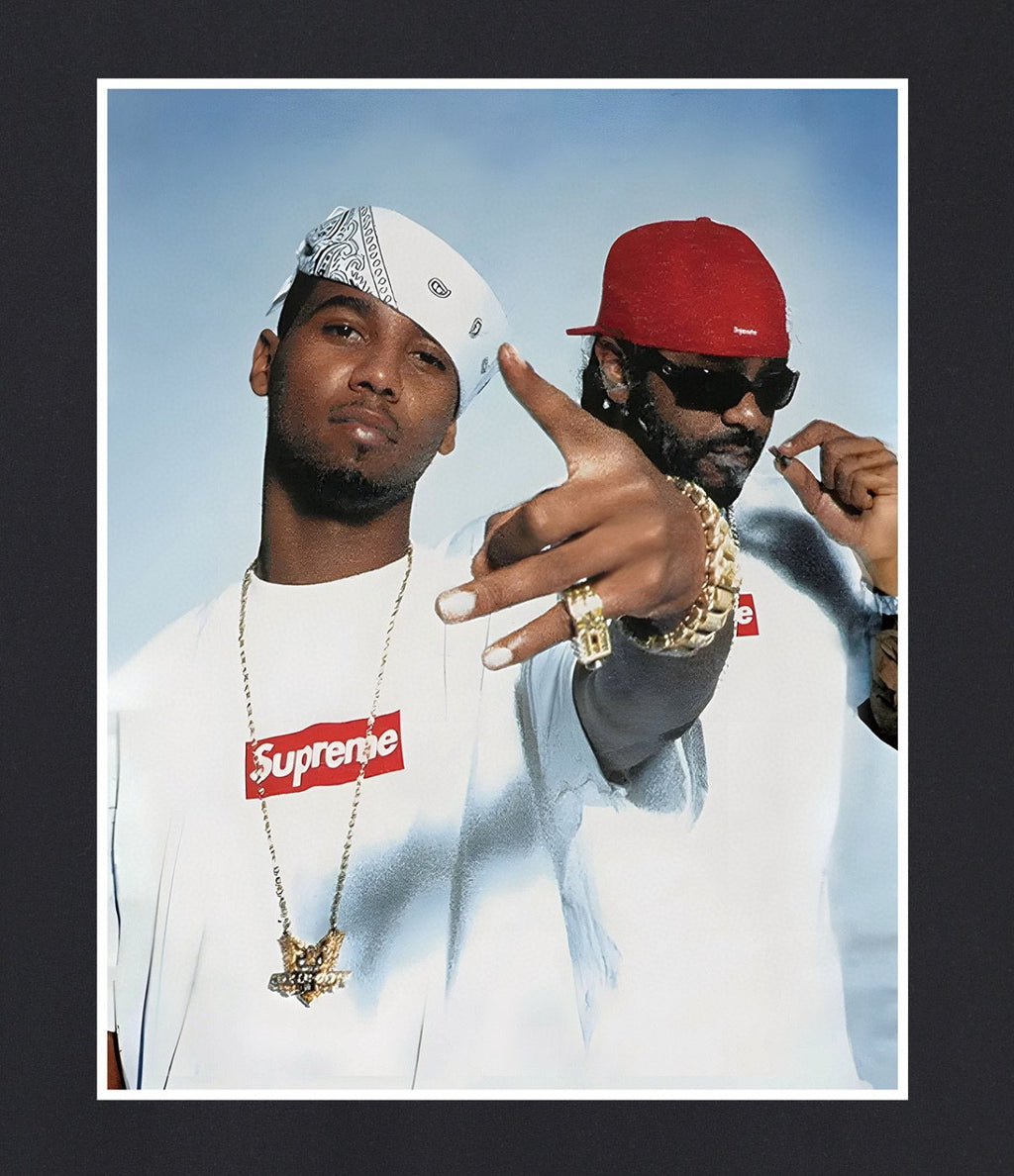 Supreme Two-Person Photo Graphic T-Shirt