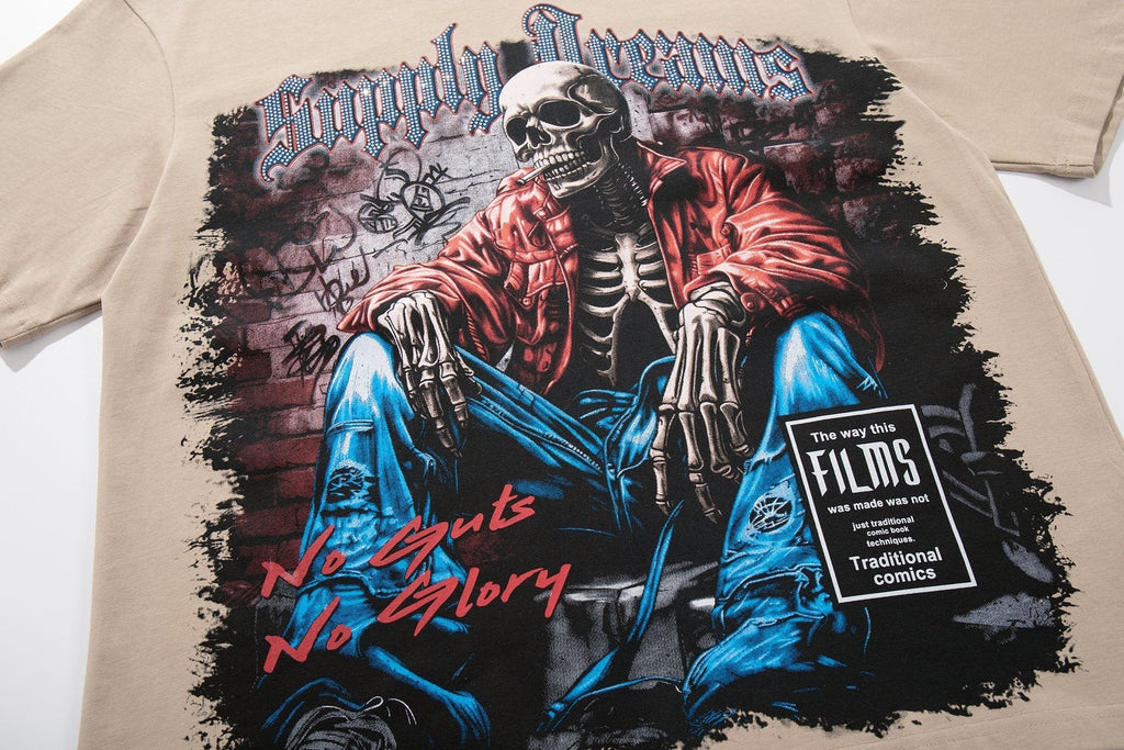 SUPPLY TEE Skeleton Graphic Short-Sleeve T-Shirt