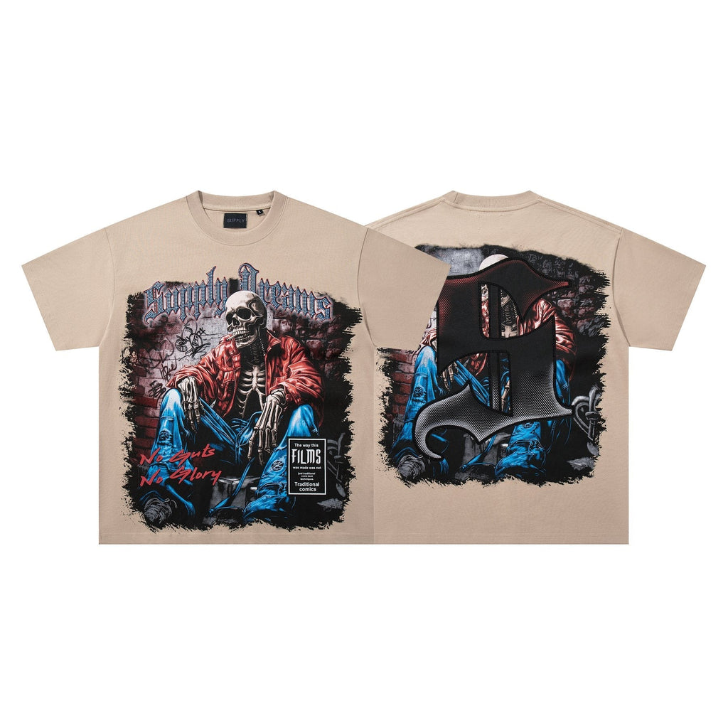 SUPPLY TEE Skeleton Graphic Short-Sleeve T-Shirt