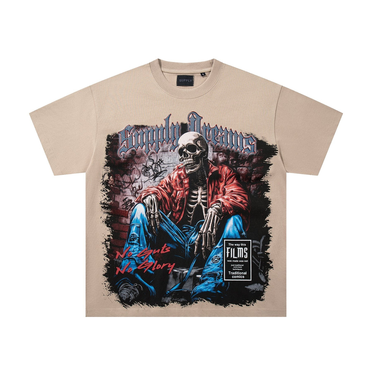 SUPPLY TEE Skeleton Graphic Short-Sleeve T-Shirt