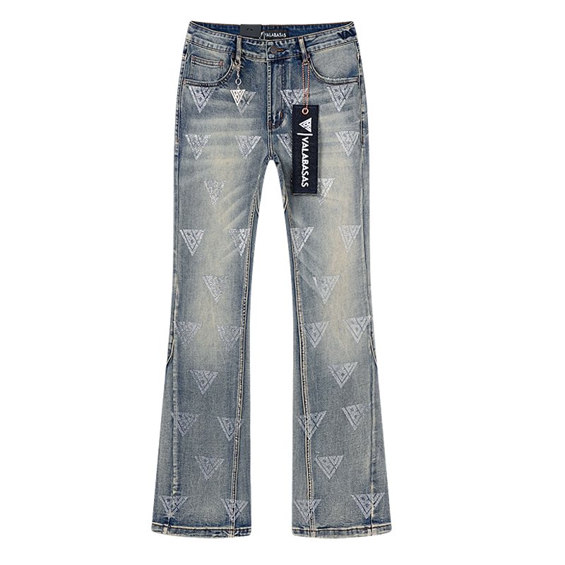 VALABASAS Rhinestone Triangle Jeans