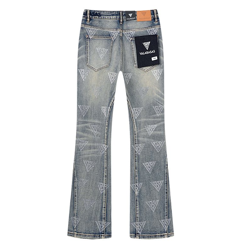 VALABASAS Rhinestone Triangle Jeans