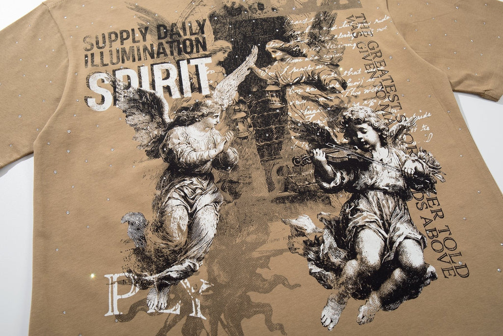 SUPPLY TEE Spirit Angel Embellished Graphic T-Shirt