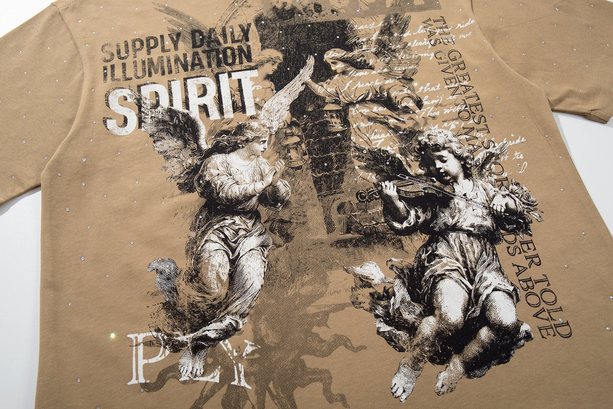 SUPPLY TEE Spirit Angel Embellished Graphic T-Shirt