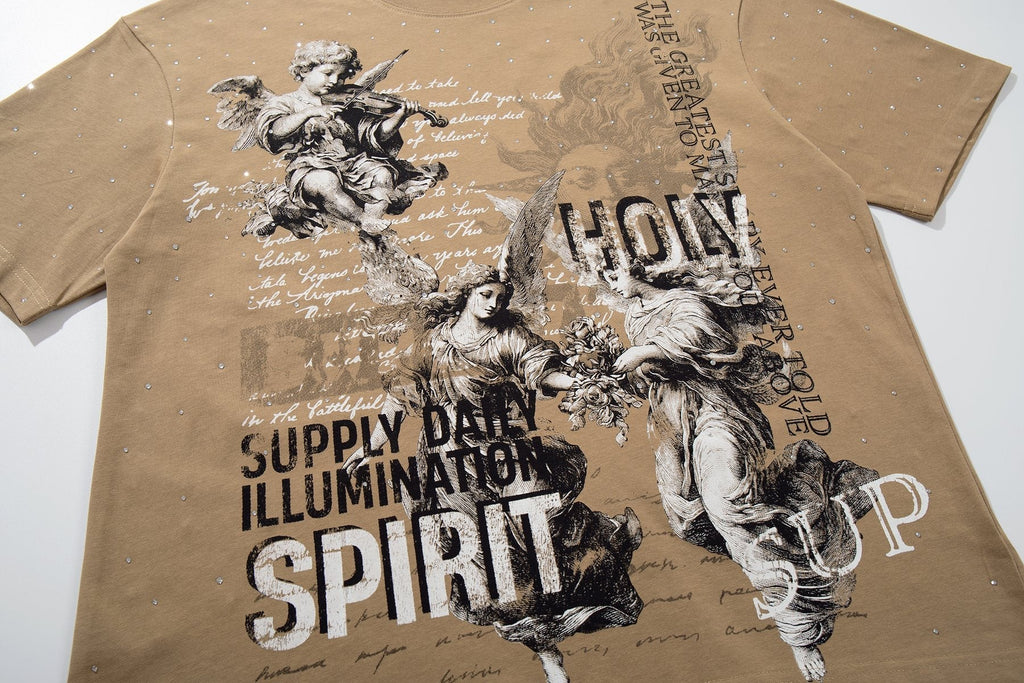 SUPPLY TEE Spirit Angel Embellished Graphic T-Shirt